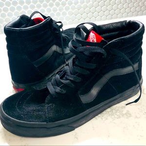 Vans Sk8-Hi Suede Sneakers In Black, men’s size 9